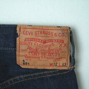 60s ビンテージ Levis リーバイス 501 E Aタイプ ビッグE ウエストシングル 初期 32/33 真っ紺 ミントコンディション