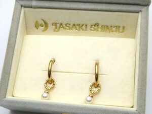 1000円スタート ピアス TASAKI タサキ 田崎真珠 K18×パール 真珠 約4～5mm 総重量約1.9g ゴールド アクセサリー 付属品付 3 B60025