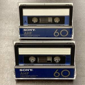 1952BT ソニー AHF 60分 ノーマル 2本 カセットテープ/Two SONY AHF 60 Type I Normal Position Audio Cassette