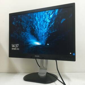 ☆【良品】PHILIPS 240B4Q ワイド液晶モニター 24インチ フルHD（1920x1080）DVIx1/D-Subx1/DisplayPortx1 動作品　