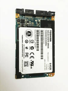 Micro SATA SSD 1.8インチ uSATA TOSHIBA THNSNC064GMMJ 64GB 動作確認済