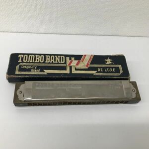 F181-C4-1716◎ TOMBO BAND トンボ ハーモニカ 21TONES C 管楽器 シルバーカラー ※箱付き