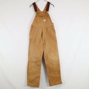 SALE///// Carhartt カーハート オーバーオール サロペット ワークウェア 作業着 DIY 日曜大工 ベージュ ( Kid