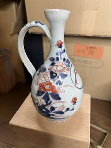 水注 水差し 花瓶 花入 花器 飾り インテリア 陶器 色絵 有田焼 古伊万里 江戸時代中期 伊万里