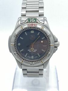 S63 1円〜 タグホイヤーTAG HEUER プロフェッショナル200M 999.213A SS デイト ブラック文字盤 メンズ腕時計 美品　未稼働