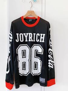 激レア 希少 ジョイリッチ コカコーラ コラボ 長袖 シャツ Tシャツ ロンT 黒 JOYRICH メンズ XS メッシュ ダンス KPOP 韓流 K-POP