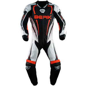 MFJ公認モデル BERIK ベリック レーシングスーツ LS1-171334 RED 58サイズ(4XLサイズ相当) サーキット ツーリング 【バイク用品】