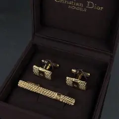 ◆ディオール Dior ネクタイピン カフス セット ゴールド