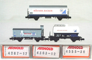 ARNOLD　ＤＢ（旧西ドイツ国鉄） タンク車、有蓋車、冷蔵車 ケルニッシュ・ツッカー（KOeLNER ZUCKER）