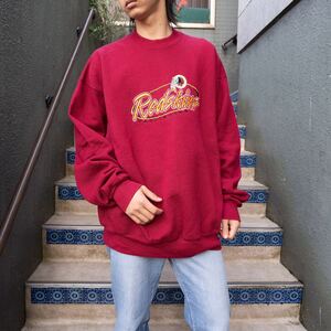 USA VINTAGE PROPLAYER Redskins LOGO PRINT DESIGN SWEAT SHIRT/アメリカ古着ロゴプリントデザインスウェット