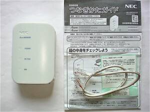 【ジャンク】Wi-Fiホームルーター｜NEC AtermWR8165N｜11n/g/b(2.4GHz帯)：300Mbps & 100BASE-TX【ACアダプター：欠品｜無線接続：未確認】