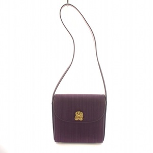 コンテス Comtesse ショルダーバッグ ホースヘア ゴールド金具 ミラー付き 紫 パープル /IR ■GY18 レディース