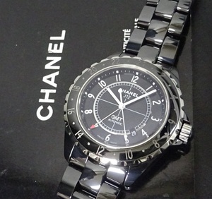 美品 CHANEL シャネル J12 GMT H2012 42mm 黒文字盤 セラミック 国際保証書あり メンズ 本物