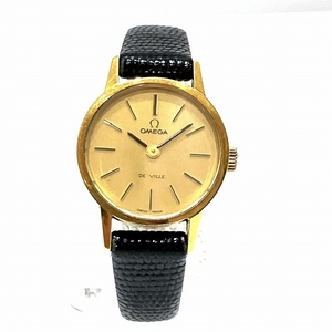 オメガ デビル 手巻き ゴールド文字盤 時計 腕時計 レディース☆0338