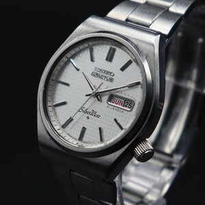 SEIKO セイコー 5アクタス シルバーウェーブ Wネーム 6306-8010 自動巻き 21石 千鳥格子文字盤 1976年 日/英デイデイト 諏訪 メンズ腕時計