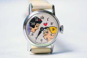 ヴィンテージ　おとぼけ 　Dopey 手巻き時計 　 1958年 Timex 　白雪姫とおとぼけ　ディズニー