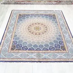 ペルシャ絨毯 シルク１００％ 手創り 244cmx305