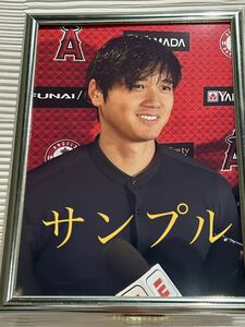 大谷翔平　A4写真　インタビュー会見　他にも多数出品してますので是非ご覧下さい！フレームカラー銀色A4サイズ