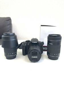 Canon キヤノンEOS Kiss X7i ダブルズームキット デジタル一眼レフカメラ カメラレンズ 3点 ブラック 55-250mm 18-55mm