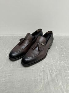 フェラガモ タッセルローファー ブラウン 7 1/2 FERRAGAMO ビジネスシューズ ローファー タッセル レザーシューズ 革靴 本革 