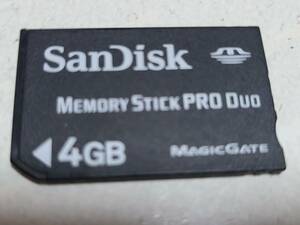 フォーマット済み メモリスティック PRO Duo 4GB サンディスク 送料84円 or 185円 or 370円 or 520円