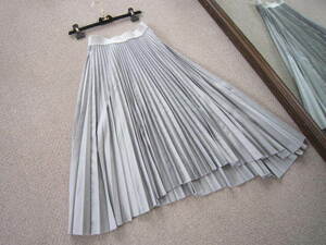 クローゼット整理！FABIANA FILIPPI 65%polyester・35%cotton イレギュラーレングス アコーディオン PLEATS SKIRT 38/XXS（40細身）used