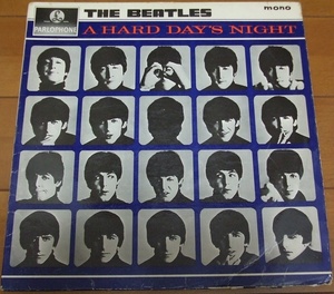 Beatles Hard Day’s Night PMC1230 mono UK original ハード・デイズ・ナイト、英国盤、モノラル、イエローパーロフォン、ローマン体