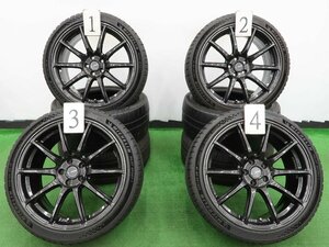 4本 RAYS gramLIGHTS 57 Transcend 18インチ 8J +45 100 ラジアル MICHELIN PILOT SPORT 5 2022年 225/40R18 プリウス カローラスポーツ 86