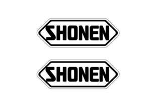 SHOEI パロディー面白ステッカー 少年の心『SHONEN』 2枚セット 白 ショウエイ