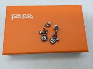 #3298 Folli Follie フォリフォリ ピアス ラインストーン SV925 SILVER シルバー アクセサリー 現状品