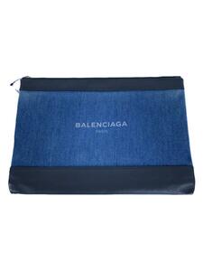 BALENCIAGA◆クラッチバッグ/キャンバス/インディゴ/420407・4580・C・538735