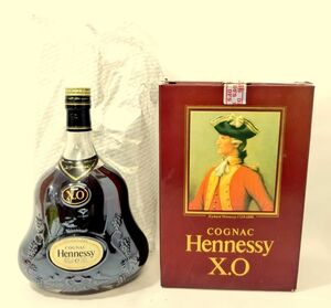 1000円スタート 酒 COGNAC Hennessy X.O クリアボトル 1000ml 40％ コニャック ヘネシー ブランデー 未開栓 箱付 4 酒H502