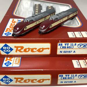 ☆ROCO/ロコ　TEE　BR VT 11.5（BR601）N 02167 A、N 02168 A　2セット計7両　 Nゲージ　外国車両　【ジャンク扱い】