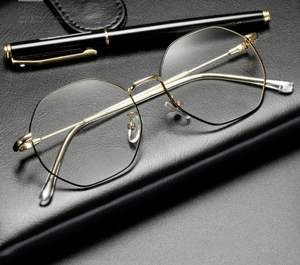 【1円開始】新型多角形復旧眼鏡 合金素材 メガネフレーム ファッション カラー選択可YJ44-1