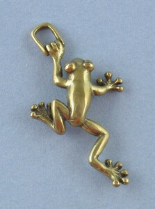 ◇ かえる カエル 蛙 真鍮 小物 キーホルダー