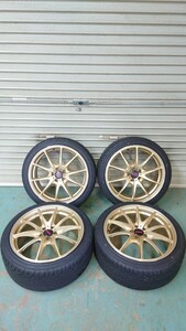 鍛造 RAYS VOLKRACING G25 18インチ 8J +45 PCD100 225/40R18 インプレッサ レガシィ プリウス FORGED 直接引き渡しOK