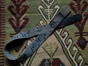 RRL STENCIL BELT キャンバス ステンシル レザー ベルト LEATHER USA製 サンダーバード ネイティブ ラルフローレン ミリタリー ワーク 