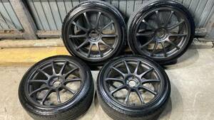 YOKOHAMA ADVAN RS 18インチ 8j+45 pcd100 5h+2021年製 BRIDGESTONE POTENZA S001 225/40R18 4本セット