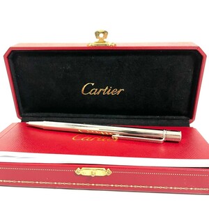 1円スタート Cartier カルティエ ボールペン ツイスト式 シルバー マスト ドゥ 筆記用具