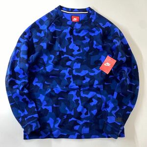 NIKE ナイキ テックフリースクルー スウェット カモフラ 823502-480 青 L