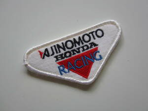 AJINOMOTO HONDA 味の素 ホンダ レーシング ベルクロ付き マジックテープ ロゴ ワッペン/自動車 ステッカー カー用品 整備 作業着 97