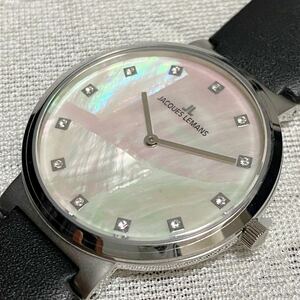 JAQUES LEMANS ジャックルマン ユニセックス腕時計 36mm シルバー 1-1997G 新品未使用　長期保管品 電池交換済