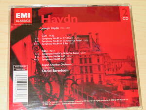 ◆EMI：ハイドン　パリ交響曲全集 バレンボイム指揮 イギリス室内管弦楽団　2CD　輸入盤
