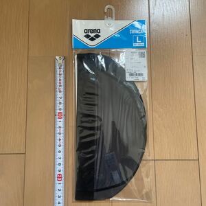 新品　arena メッシュキャップ L 男女兼用　605円　水泳帽　黒　日本製　デサント　アリーナ