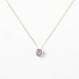 【数量限定】▼緊急値下げ断行中！▼誕生石プレゼント 9月 ピンクサファイア 0.5ct ネックレス SV925