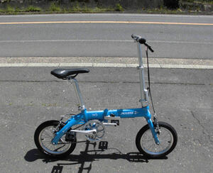 1円～XdS 折り畳み自転車 W5 X6 ALLOY 14インチ ミニベロ 小径車 青色 5400