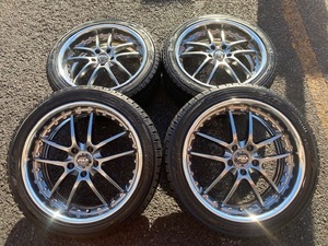 希少 PIAA スーパーロッツァ 8J-19インチ ET50 PCD114.3-5穴 スタッドレスセット 225/45R19 アテンザ、エスティマ、C-HR、エリシオン