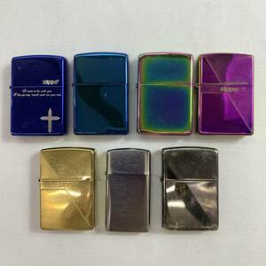 (20157)▽【１円スタート】ZIPPO　ジッポ　7個セット 2016年〜2021年　箱無し　セット売り　まとめ　チタン　中古品