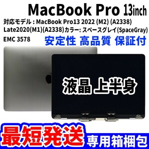 【最短発送】Mac Book Pro 2020年 2022年 13インチ A2338 グレイ Retina 高品質 LCD 液晶 上半身 ディスプレイ パネル 交換 未使用品