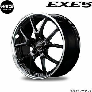 マルカ ホイール ヴァーテックワン エグゼ5 マツダ MPV LY3P MID 【18×7.0J 5-114.3 INSET48 グロッシーブラック】 1本単品